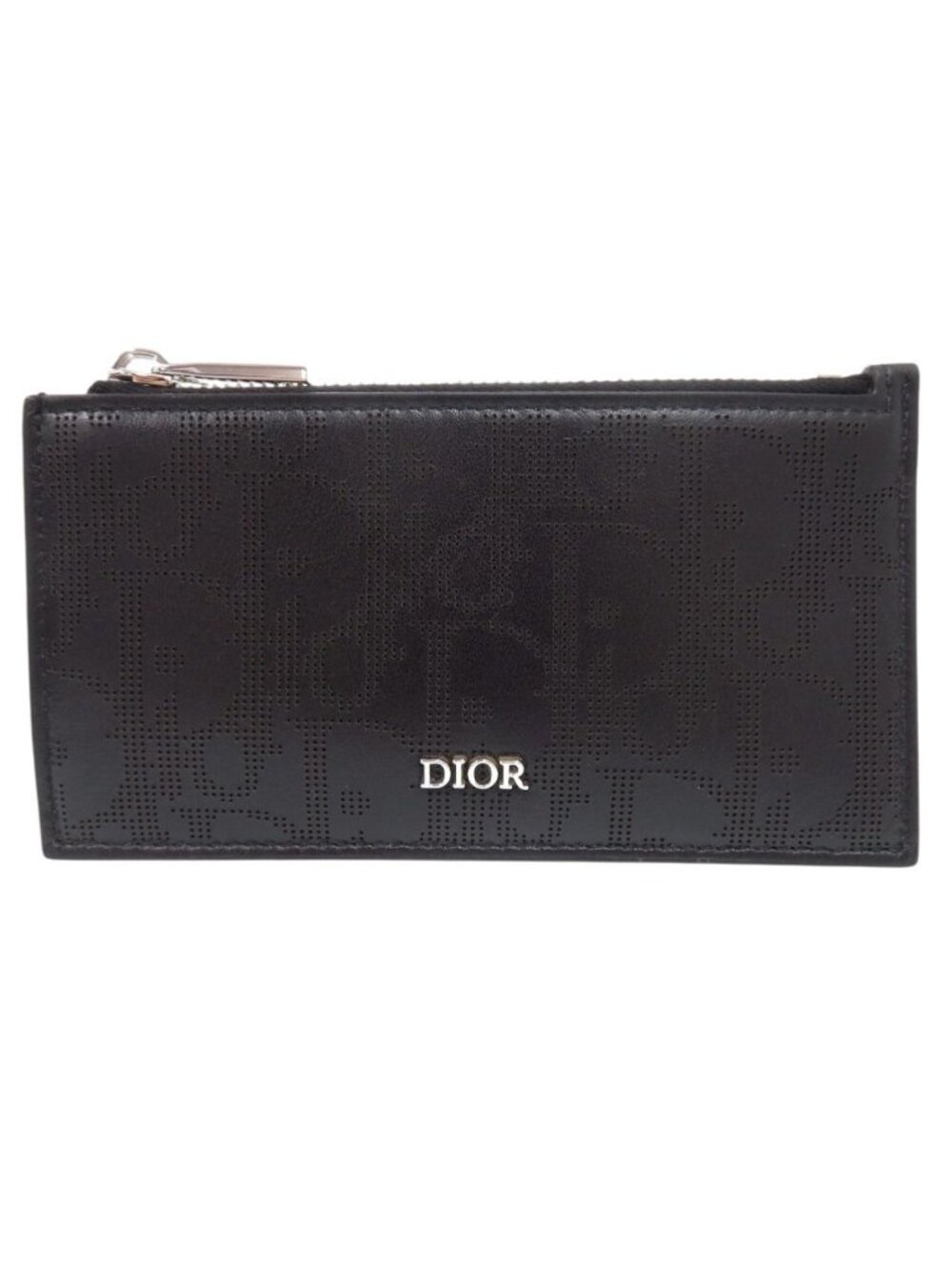 Dior Oblique Galaxy Leather Black Coin Case